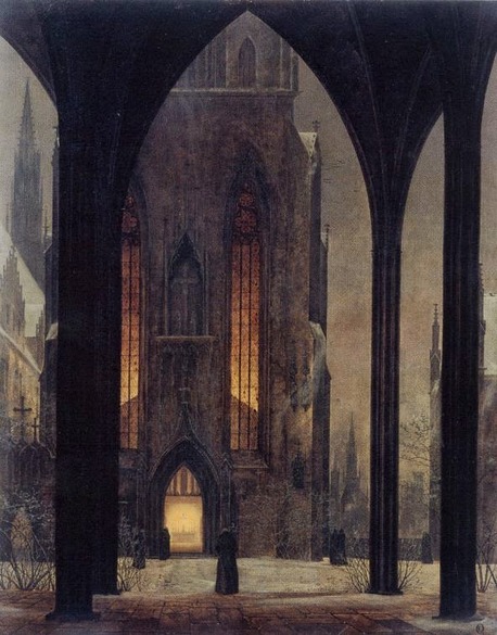 Ernst Ferdinand Oehme "Dom im Winter" 1821