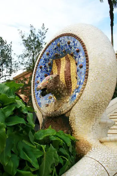 Mosaik von Gaudi im Park Güell