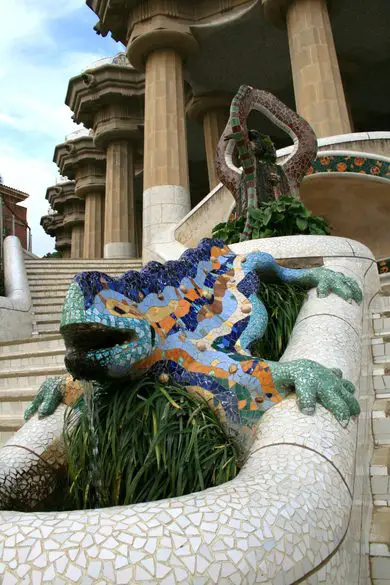 Mosaik von Gaudi im Park Güell