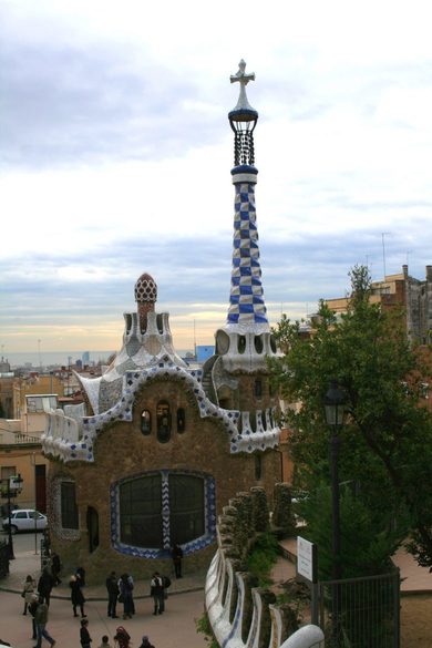 Park Güell in Barcelona, Spanien, Haus von Antoni Gaudi