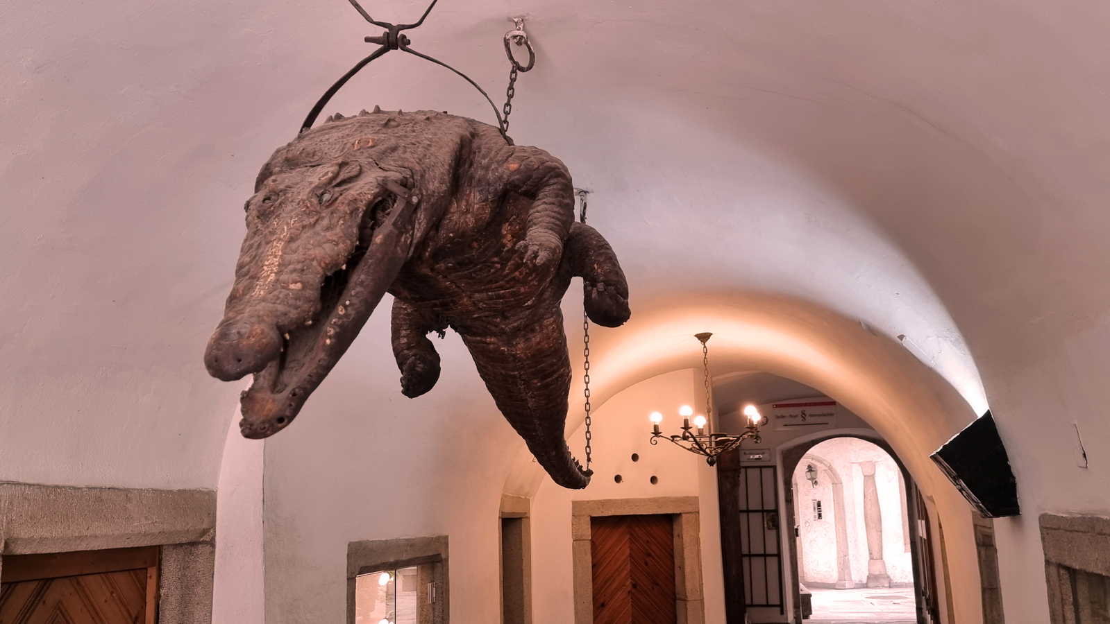 Das Krokodil vom Nil ist das Stadtmaskottchen von Freistadt. 