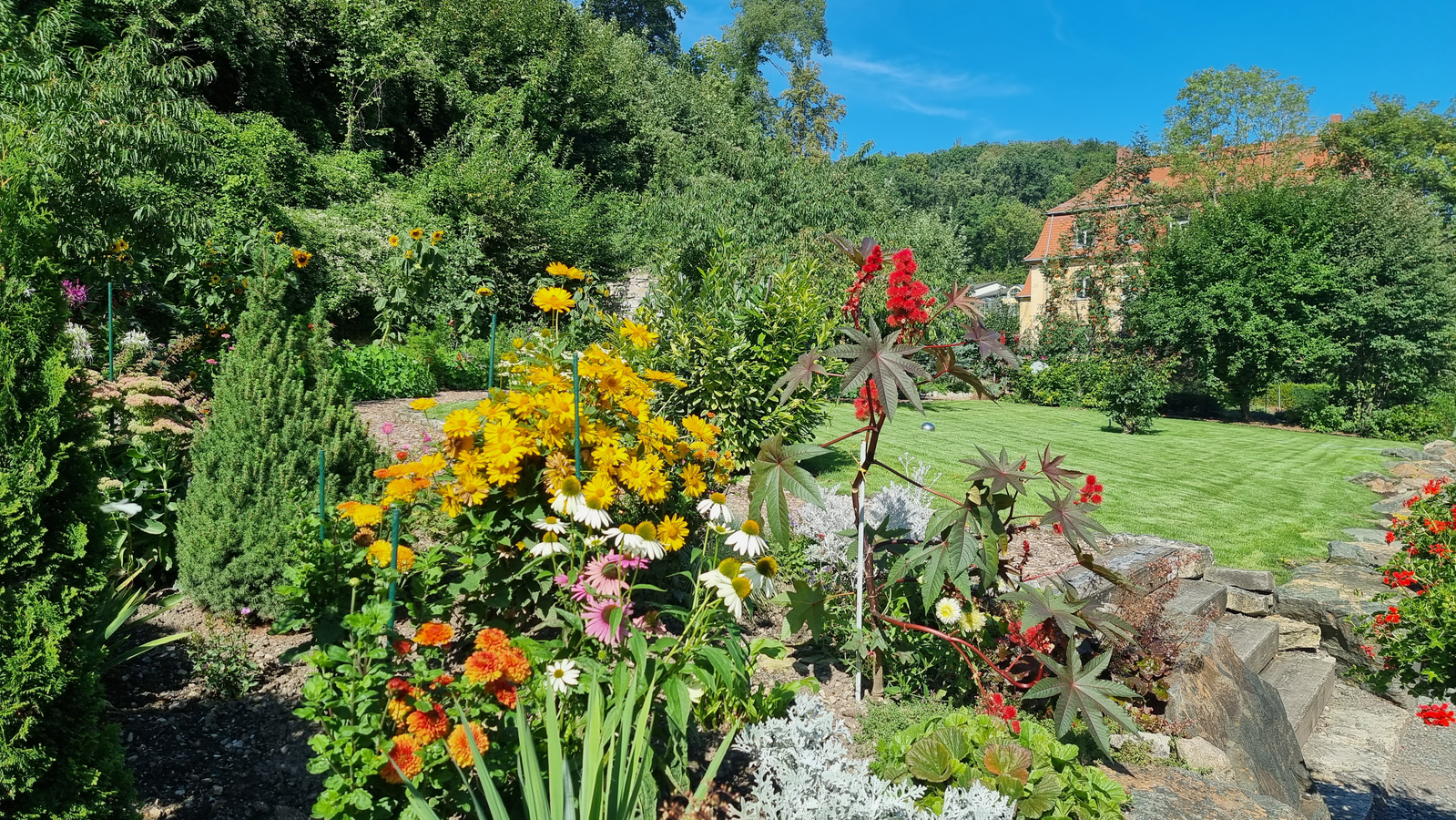Burgen und Schlösser im Vogtland, Schloss Osterstein in Gera, Schlossgarten Schloss Osterstein