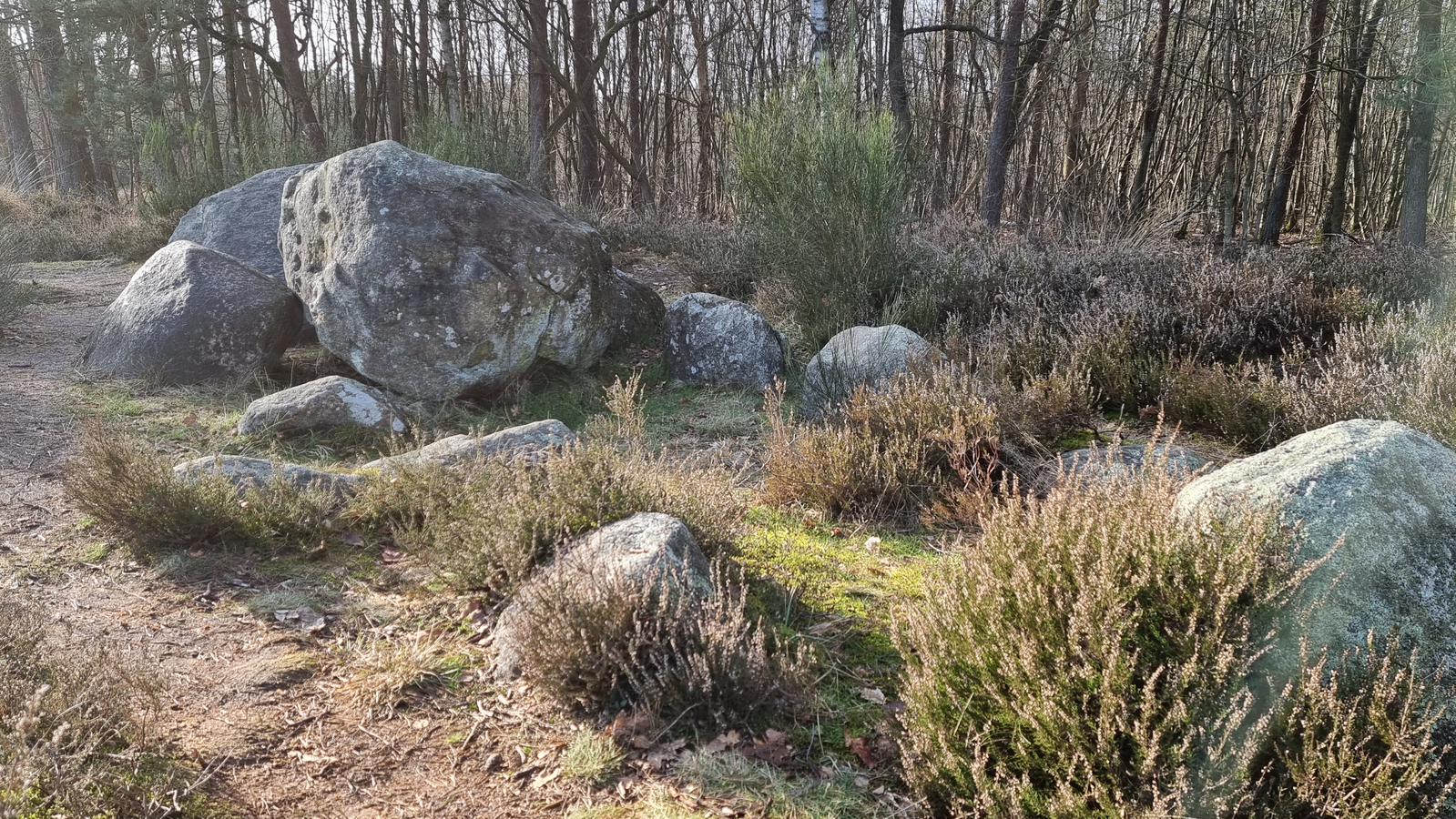 Megalithmonumente und Großsteingräber bei Emmen in den Niederlanden. 
