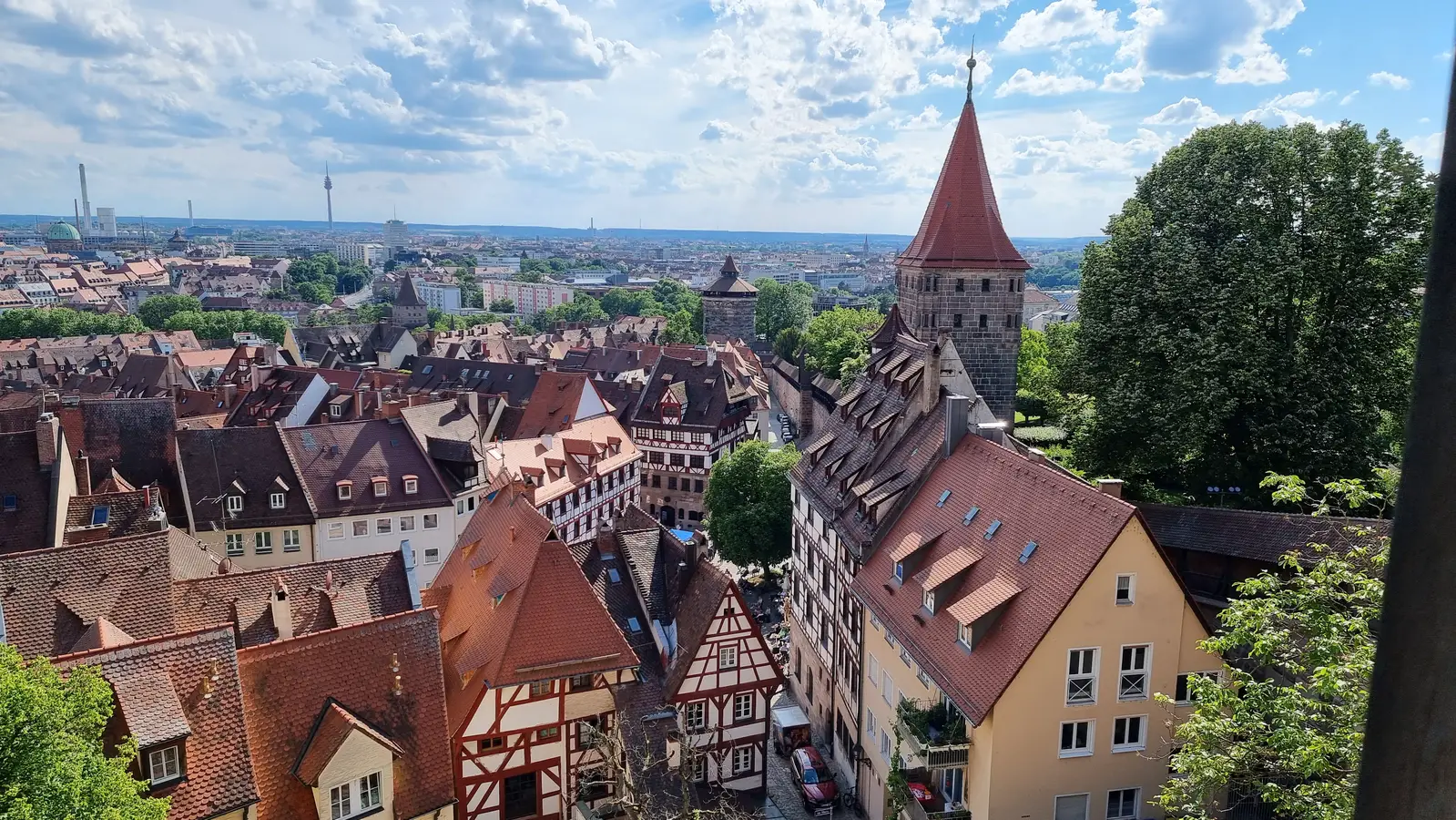 Blick von der Burg auf die Altstadt von Nürnberg, Tipps für Nürnberg 